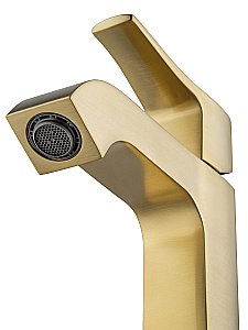 Смеситель для раковины WONZON & WOGHAND FLEX, Брашированное золото (WW-88018072-BG) купить в интернет-магазине сантехники Sanbest