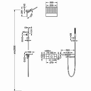 Душевая система Vincea Futura VSFW-2F11TCH хром купить в интернет-магазине сантехники Sanbest