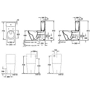 Унитаз напольный Villeroy&Boch Architectura 5691R001 альпийский белый, с бачком купить в интернет-магазине Sanbest