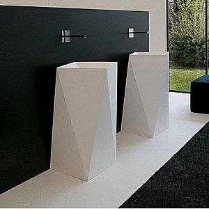 Раковина напольная Artceram Sharp 52 OSL008 01 00 bi белая купить в интернет-магазине Sanbest