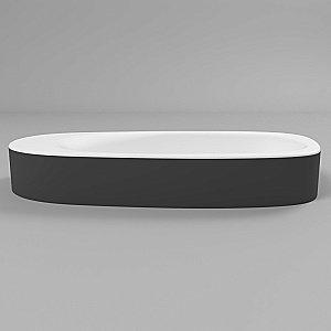 Раковина накладная WhiteCross Moonstone F 70 0732.070035.20100 черная матовая, белая матовая купить в интернет-магазине Sanbest