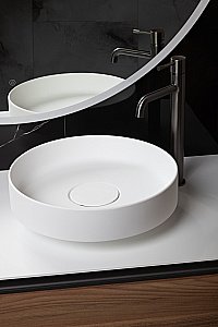 Раковина Boheme Corian 40 801-MW белая матовая купить в интернет-магазине Sanbest