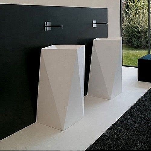 Раковина напольная Artceram Sharp 52 OSL008 01 00 bi белая купить в интернет-магазине Sanbest