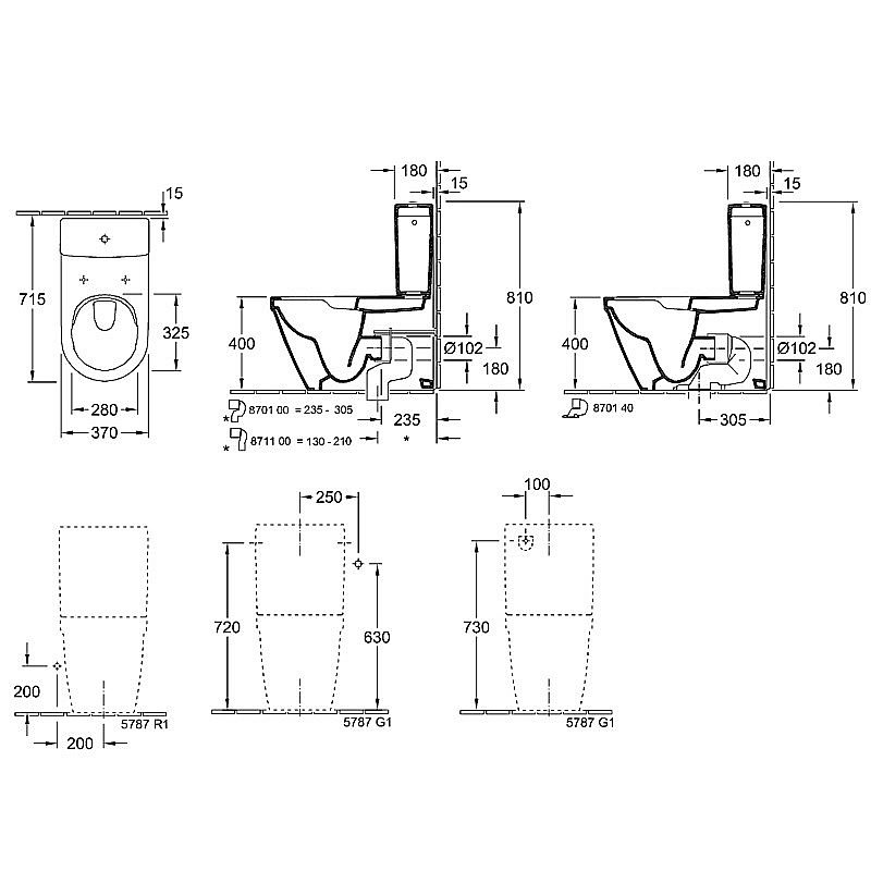 Унитаз напольный Villeroy&Boch Architectura 5691R001 альпийский белый, с бачком купить в интернет-магазине Sanbest