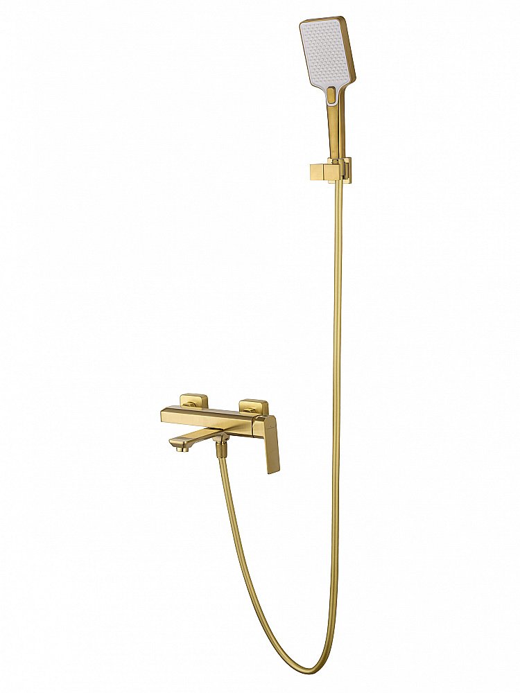 Смеситель для ванны с душем WONZON & WOGHAND DIAMOND, Брашированное золото (WW-88639011- BG) купить в интернет-магазине сантехники Sanbest