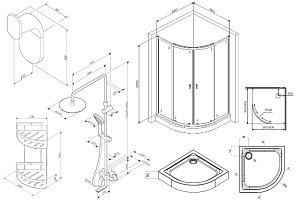 Душевой уголок AM.PM X-JOY WK88EG 80x80 купить в интернет-магазине Sanbest