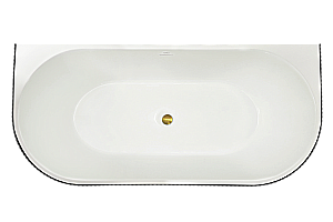 Акриловая ванна Royal Bath NERO RB611903BL-GD 170х80 белый/черный купить в интернет-магазине Sanbest