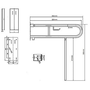 Поручень Bemeta Help 301407321N хром купить в интернет-магазине сантехники Sanbest