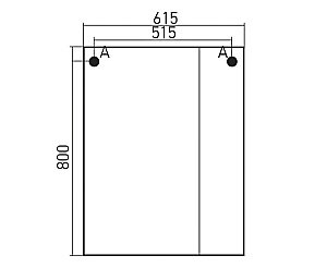 Зеркало со шкафом MIXLINE ПРОМЕТЕЙ 61 в ванную от интернет-магазине сантехники Sanbest