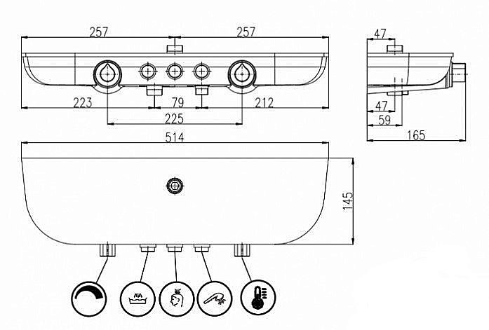 Душевая система Rav-Slezak MURRAY MU253.5/4SB хром купить в интернет-магазине сантехники Sanbest