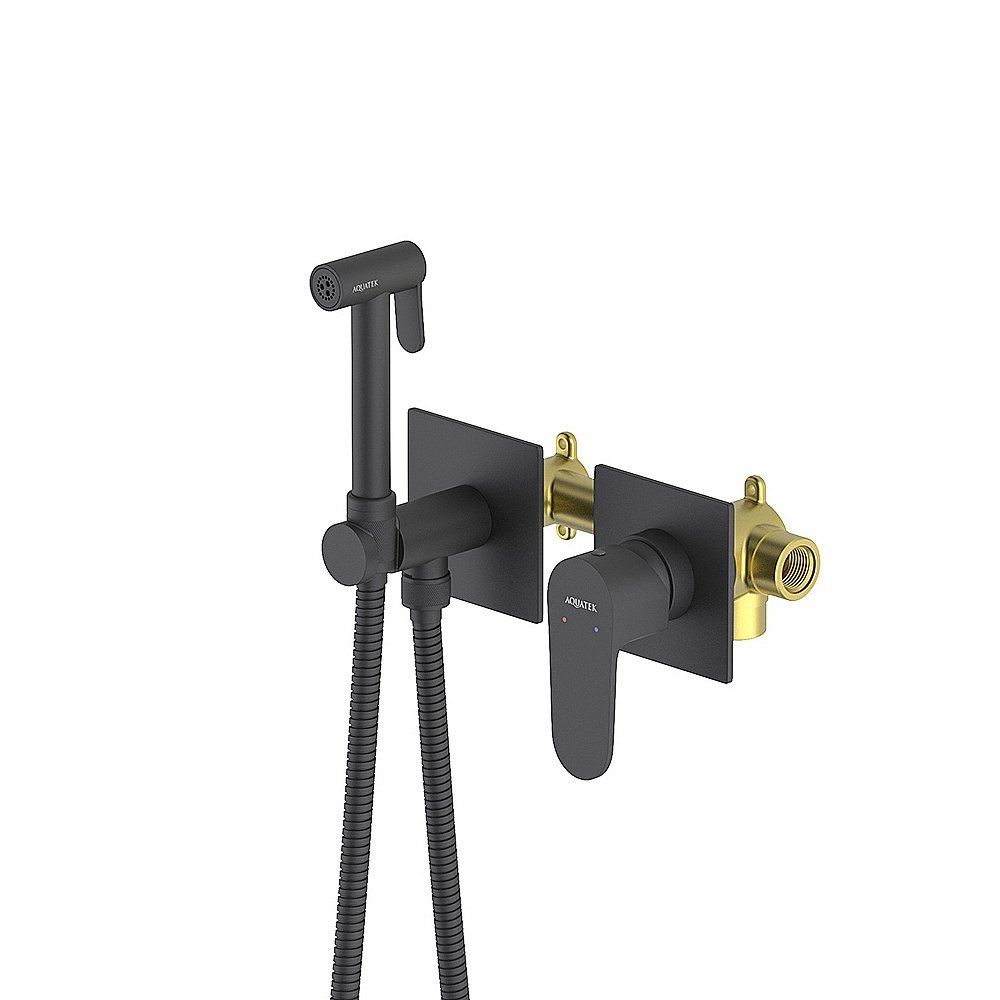 Гигиенический душ Aquatek Оберон AQ1220MB черный матовый купить в интернет-магазине сантехники Sanbest