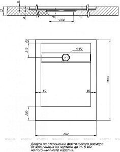 Душевой поддон Aquanet Delight 120x90 купить в интернет-магазине Sanbest