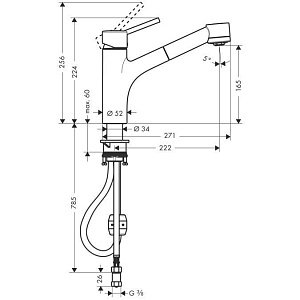 Смеситель для кухни Hansgrohe Talis S 32842000 купить в интернет-магазине сантехники Sanbest