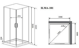 Душевая кабина Timo ILMA 101 100х100 купить в интернет-магазине Sanbest