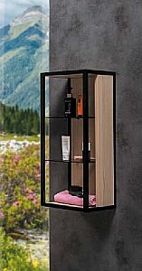 Пенал Armadi Art Loft низкий светлое дерево для ванной в интернет-магазине сантехники Sanbest