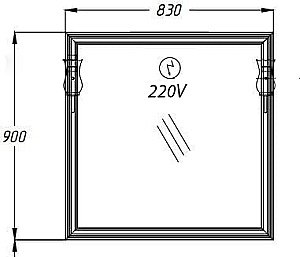 Зеркало Опадирис Санрайз 90 слоновая кость в ванную от интернет-магазине сантехники Sanbest