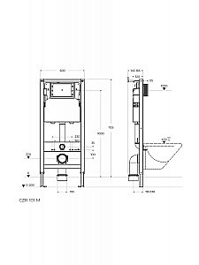 Инсталляция для унитаза Cezares CZR-101-M купить в интернет-магазине сантехники Sanbest