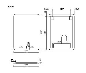 Зеркало LED Sancos Ray RA700 в ванную от интернет-магазине сантехники Sanbest