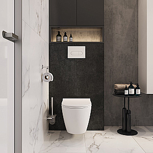 Унитаз подвесной VitrA Mia Round 9873B003-7205 с инсталляцией, с сиденьем микролифт, безободковый, белый купить в интернет-магазине Sanbest
