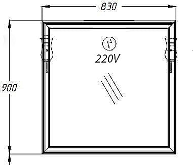 Зеркало Опадирис Санрайз 90 слоновая кость в ванную от интернет-магазине сантехники Sanbest