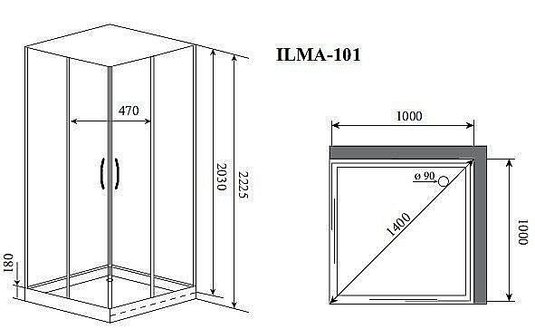 Душевая кабина Timo Premium ILMA 101 100х100 купить в интернет-магазине Sanbest