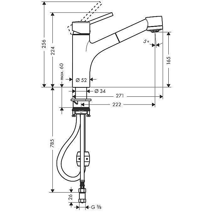 Смеситель для кухни Hansgrohe Talis S 32842000 купить в интернет-магазине сантехники Sanbest