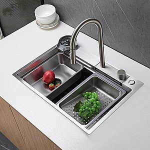 Смеситель для кухни ABBER Wasser Kreis AF8114SP сатин купить в интернет-магазине сантехники Sanbest