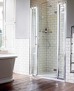 Душевая дверь распашная Burlington 150 стекло прозрачное/профиль хром купить в интернет-магазине Sanbest