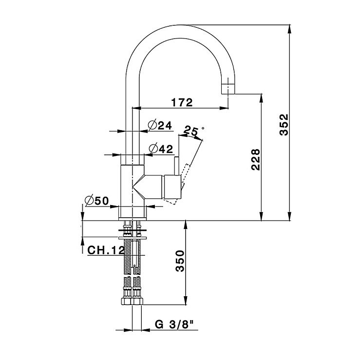 Смеситель для раковины Cisal LESS NEW LN00053521 хром купить в интернет-магазине сантехники Sanbest