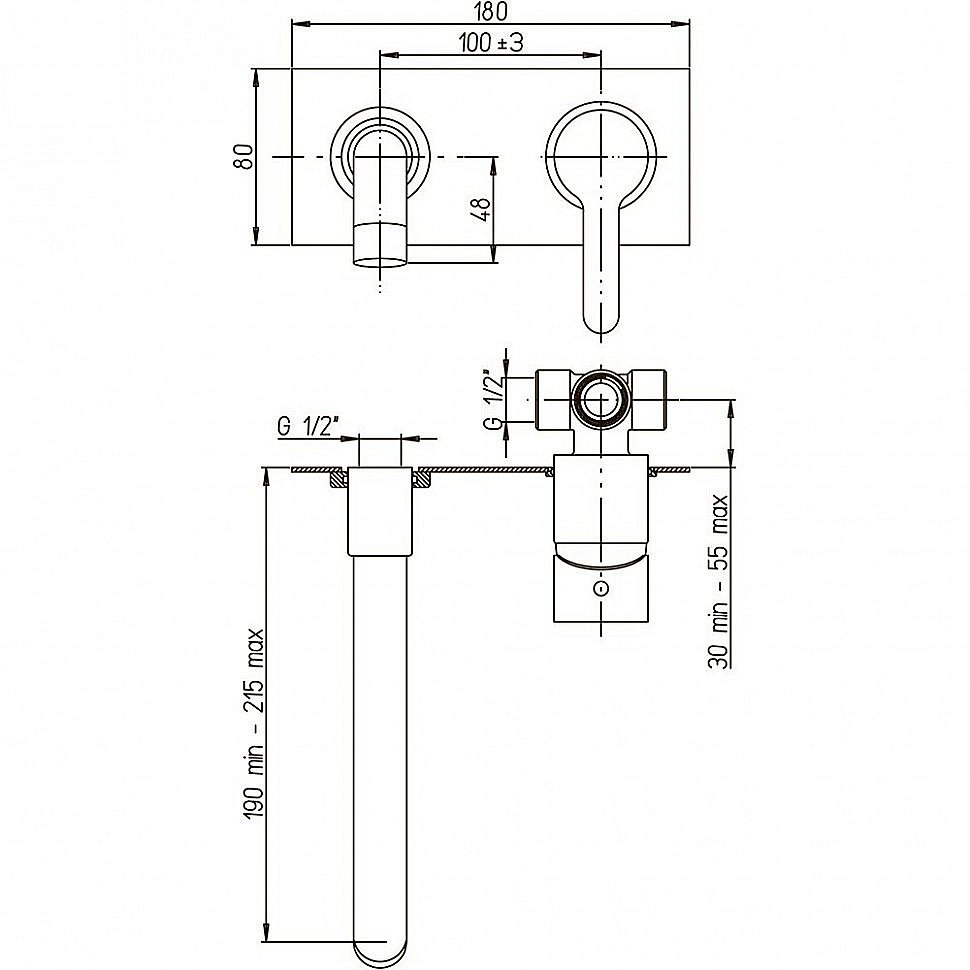 Смеситель для раковины PAINI Arena 92CR208P хром купить в интернет-магазине сантехники Sanbest