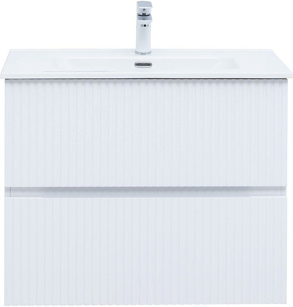 Тумба с раковиной Aquanet Джейн 80 белая матовая для ванной в интернет-магазине Sanbest