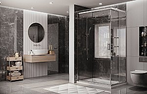 Душевой уголок Ambassador Kingston 14011101 80x120 стекло прозрачное/профиль хром купить в интернет-магазине Sanbest