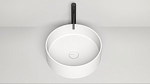 Раковина накладная Salini Armonia 02 130112G 45  из искусственного камня S-Sense, белая глянцевая купить в интернет-магазине Sanbest