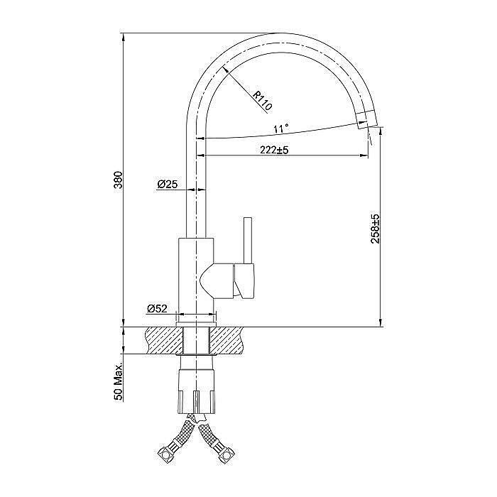 Смеситель для кухни IDDIS Kitchen Line K05STJ0i05 купить в интернет-магазине сантехники Sanbest
