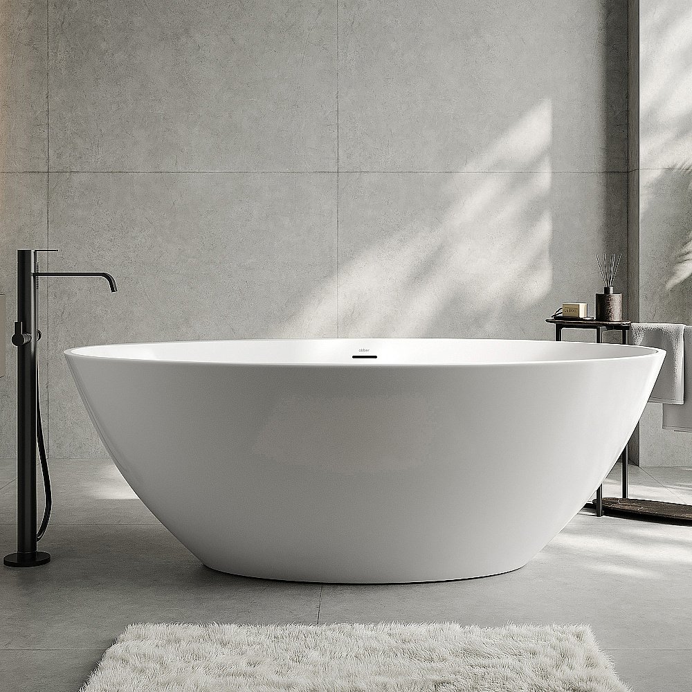 Ванна акриловая Abber 165х90 AB9249-1.6 белая купить в интернет-магазине Sanbest