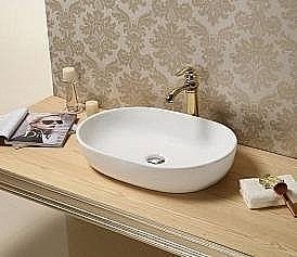 Раковина накладная Ceramalux N 48 9026В белая купить в интернет-магазине Sanbest