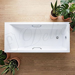 Ванна с узким бортом Delice Diapason DLR330052R-G 180х80 белая/ручки хром купить в интернет-магазине Sanbest