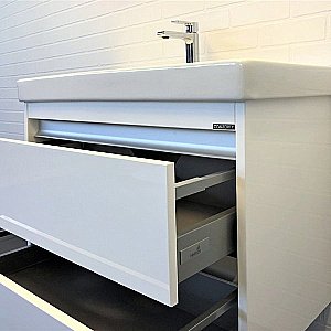 Тумба с раковиной Comforty Дублин 00-00005213 89 белый глянец для ванной в интернет-магазине Sanbest