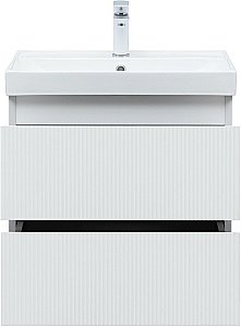 Тумба с раковиной Aquanet Альтера 337154 60 белый матовый для ванной в интернет-магазине Sanbest