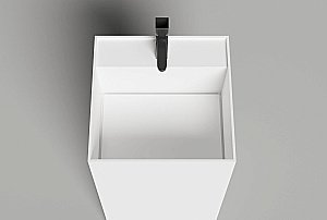 Раковина напольная Salini Armonia SQUARE Top 01 130521TM 45 из искусственного камня S-Stone, белая матовая купить в интернет-магазине Sanbest