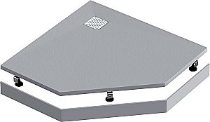 Душевой поддон Good Door Essentia PNT ЛП00273 90x90 графит купить в интернет-магазине Sanbest