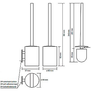 Ершик для унитаза Bemeta Easy 163113065 нержавеющая сталь матовая купить в интернет-магазине сантехники Sanbest