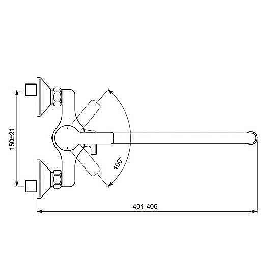 Смеситель для ванны Vidima Uno BA240AA купить в интернет-магазине сантехники Sanbest