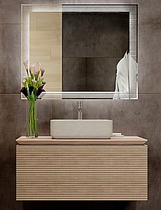 Зеркало Jorno Karat 100 Kar.02.100/P/W белое в ванную от интернет-магазине сантехники Sanbest