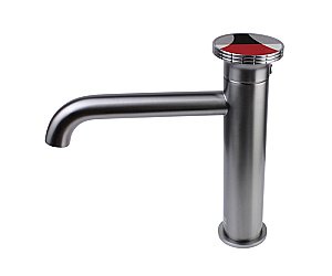 Смеситель для раковины Bronze de Luxe OMG! 9009GM-R графит/красный купить в интернет-магазине сантехники Sanbest