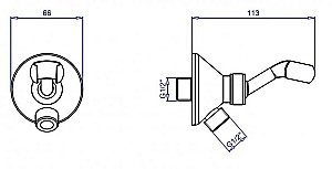 Штуцер Cezares CZR-U-AI-C-03/24 купить в интернет-магазине сантехники Sanbest