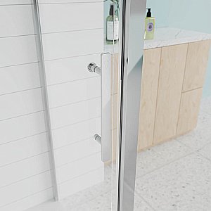 Душевой уголок Veconi Evo 100SP CH 100x90 стекло прозрачное/профиль хром купить в интернет-магазине Sanbest