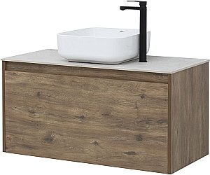 Тумба с раковиной Aquanet Nova Lite 249520 100 дуб рустикальный для ванной в интернет-магазине Sanbest