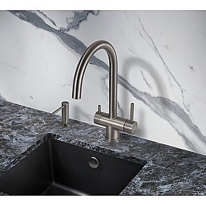 Смеситель для кухни Milacio Ultra MCU.554.GM вороненая сталь купить в интернет-магазине сантехники Sanbest