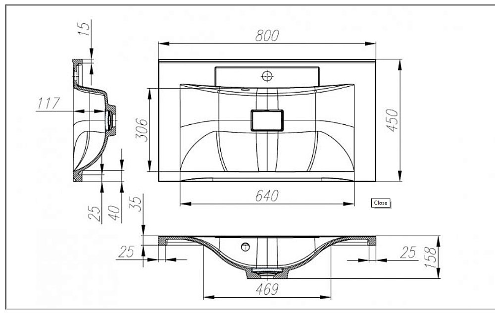 Тумба с раковиной Belbagno MARINO 80 PIA для ванной в интернет-магазине Sanbest